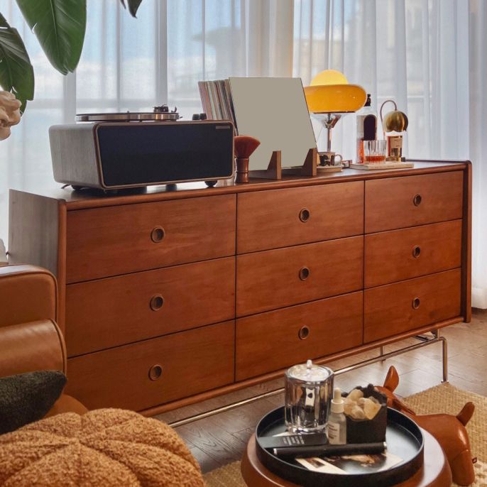 Brown Storage Chest Wooden Storage Chest Dresser with Drawers