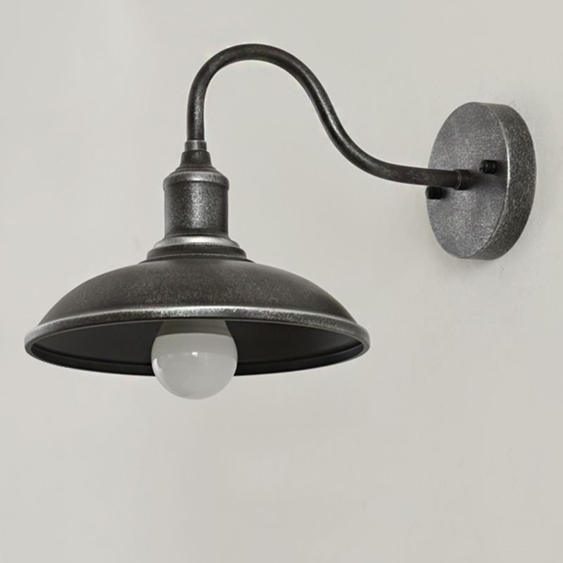 1 Light Metal Wall Mounted Light Fixture Antique Dome Wall Hanging Lights for Hall And Foyer