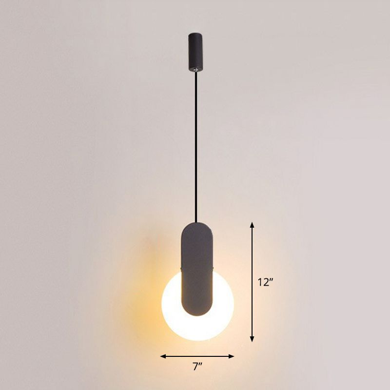 Acrylic Circular LED Ceiling Light Nordic Style Hanging Pendant Light for Bedside