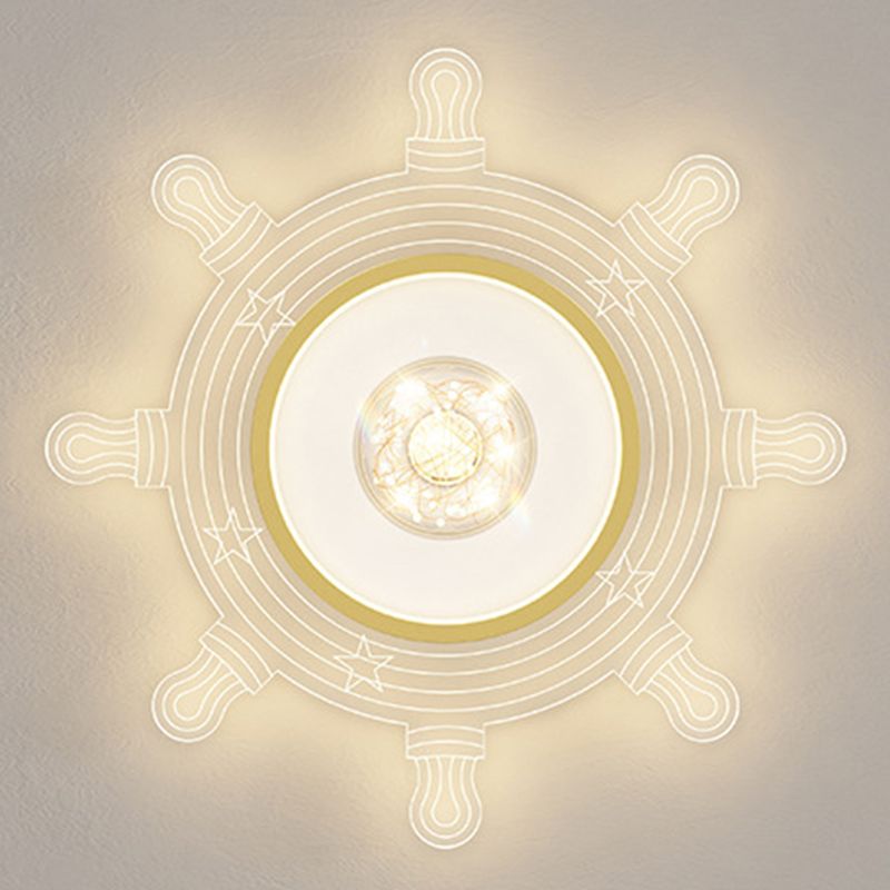 Metal Shaded Ceiling Mount Light Fixture Nordic Style LED Ceiling Lamp