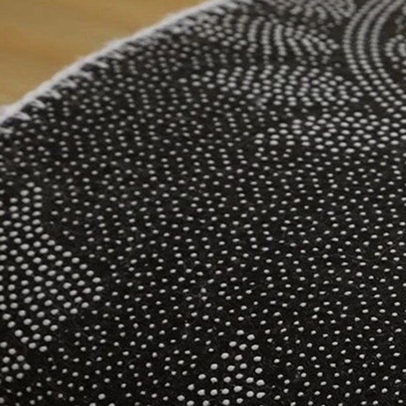 White Tone Bold Area Rug Polyester Abstract Pattern Carpet Non-Slip Backing Rug for Home Decoration