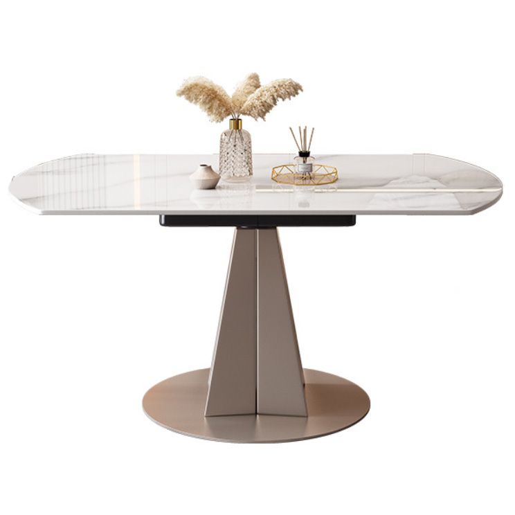 Modern Stone Round Dining Table Pedestal Table for Dining Room