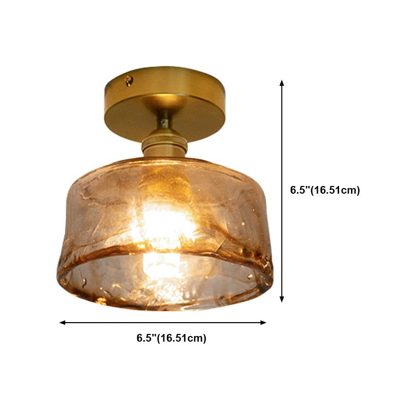 Luz de techo de montaje semi rasgador de vidrio estilo geométrico de estilo geométrico Luz montado en el techo