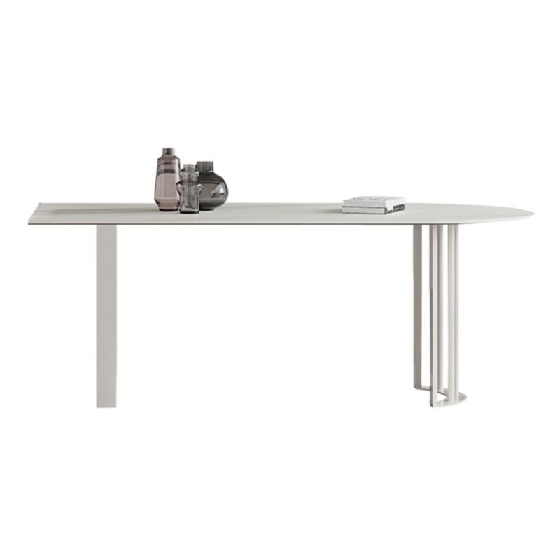 Modern Style Dining Table White Top Sintered Stone Table for Home