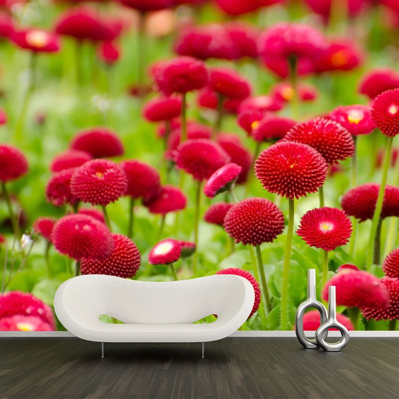 Customized Contemporary Flowers Mural Mildew Resistant for Sitting Room Bedroom