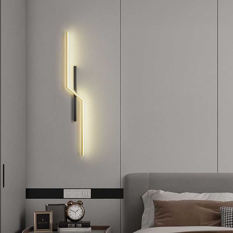 Minimalist Style Aluminum Wall Light Linear LED Wall Sconce for Living Room