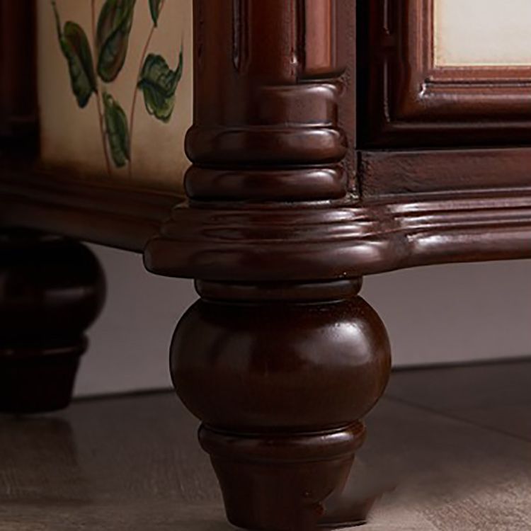 Traditional Dresser Solid Wood Storage Chest Dresser , 15.6 Inch W