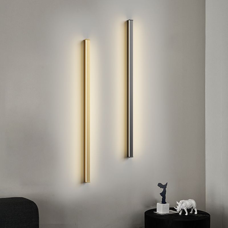 Metallic Linear Wall Light Fixture Modern Style Wall Light Sconce for Living Room