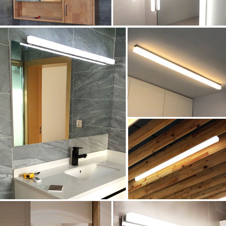 Rectangle LED Vanity Lamp Modern Minimalist Style Acrylic Single Vanity Light