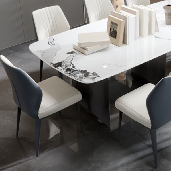 Rectangle Sintered Stone Dining Table Set 1/4/6/9 Pieces Dining Set for Kitchen