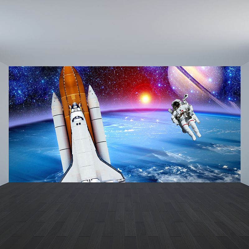 Big Space Shuttle Mural Wallpaper Decorative Fictional Living Room Wall Covering