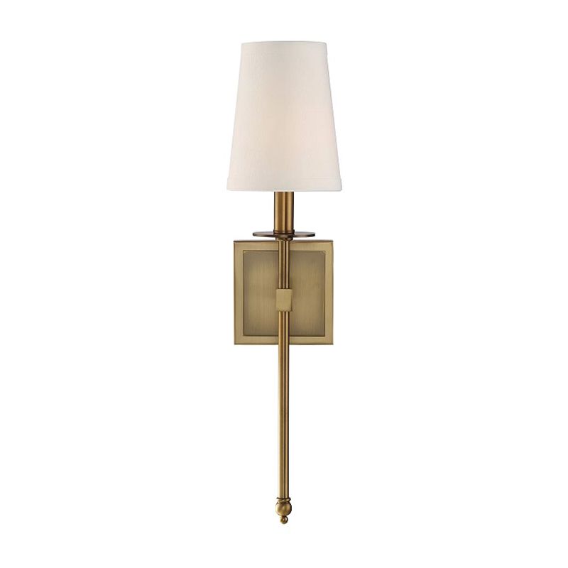 Contemporary Fabric Shade Wall Light 1-Light Wall Mounted Light Fixture for Bedroom