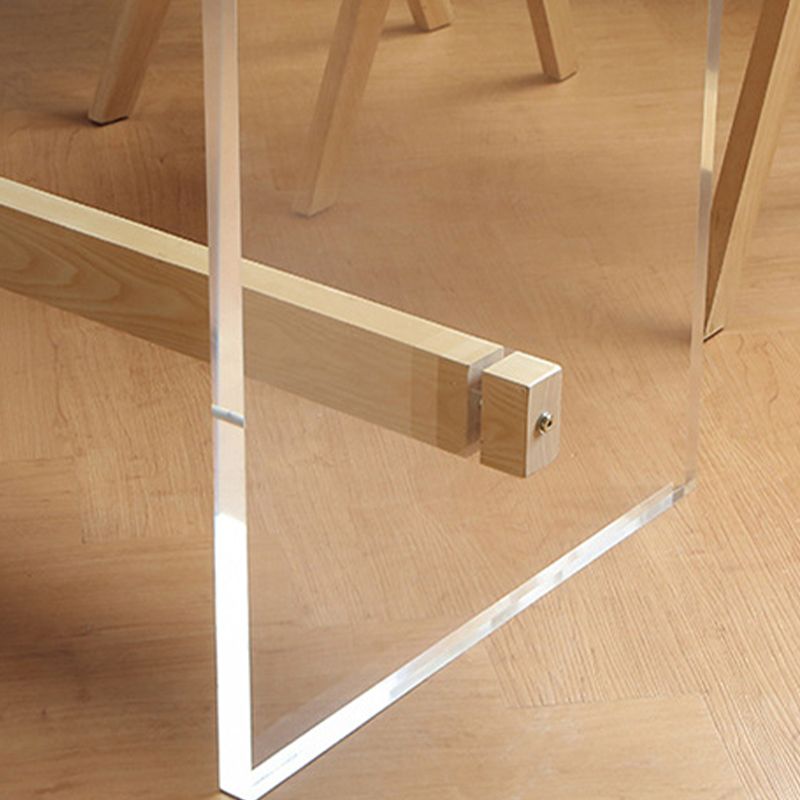 Specialty Dining Table Modern Brown in Solid Wood Table for Kitchen