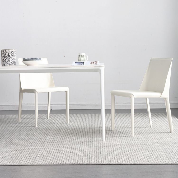 Modern White Dining Table Set 1/4/5/6/7 Pieces Dinette Set for Kitchen