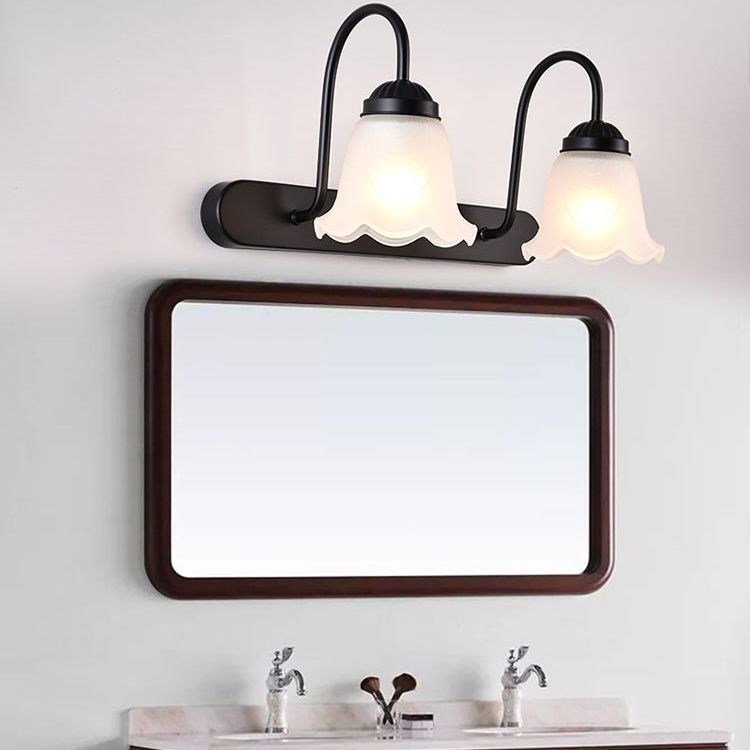 Glass Wall Lighting Fixture Bell Shaped Traditional Style Wall Mount Light Fixture