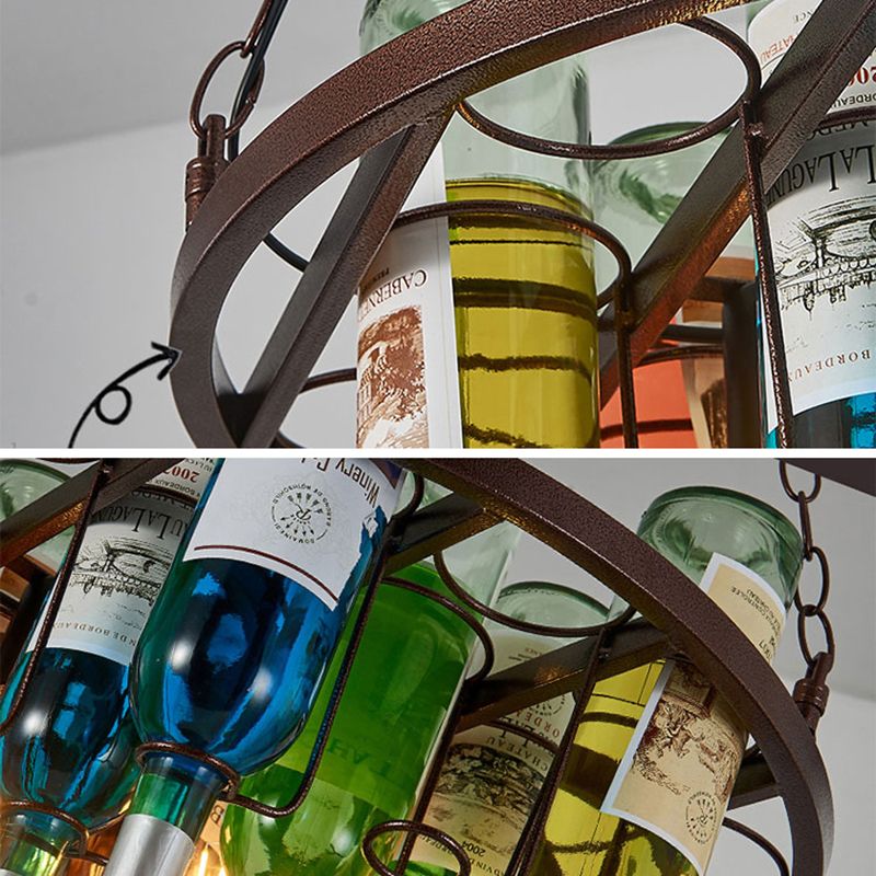 Gekleurde antieke stijl kroonluchter gebrandschilderd glas kroonluchter hanglamp voor bar