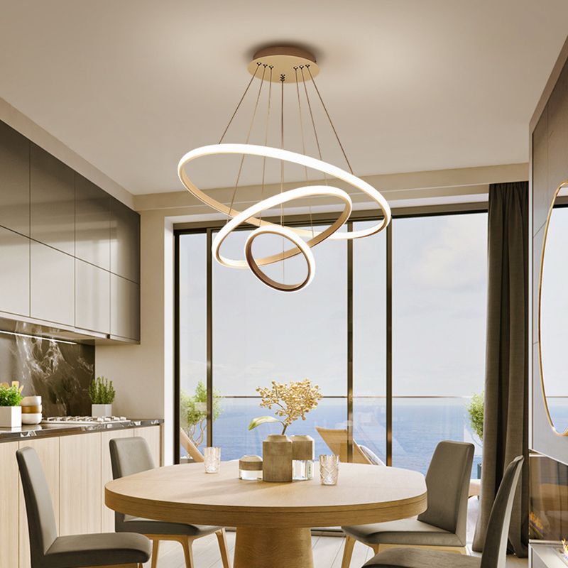 Rings Fissaggi di illuminazione a sospensione in metallo semplici apparecchi di illuminazione a sospensione camera da letto