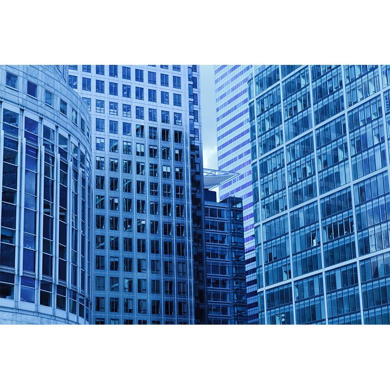 Full Size Urban Building Mural Wallpaper for Meeting Room Office Wall Decor