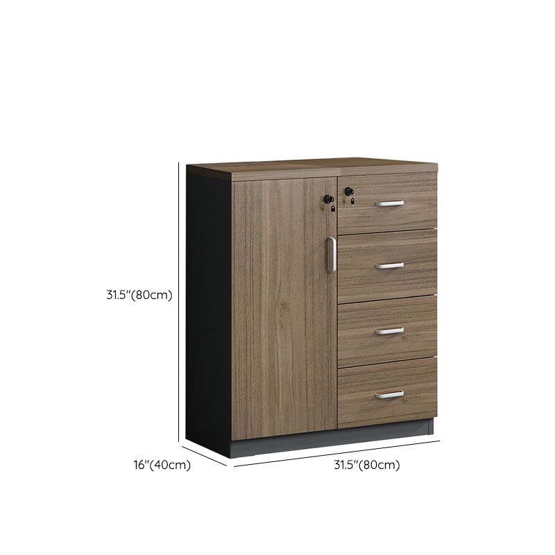 Nordic Wooden Cabinet Drawers Storage Shelves Filing Cabinet