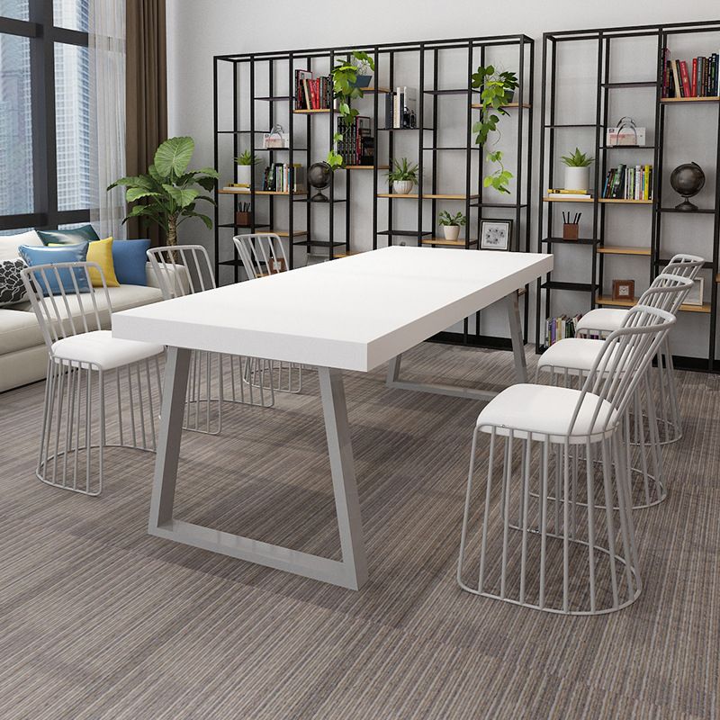 Industrial Style Pine Solid Wood Dining Table Sled Base Dining Room Collection