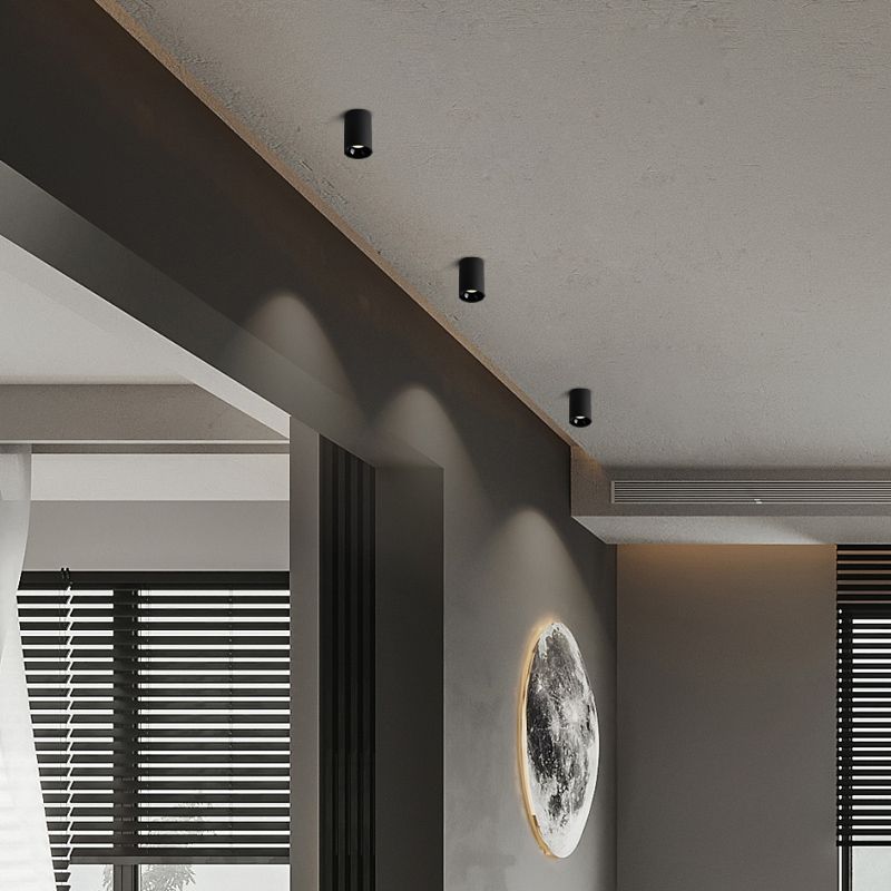 Cylinder Flush Mount Ceiling Light Fixture Modern Metal Flush Mount Lighting