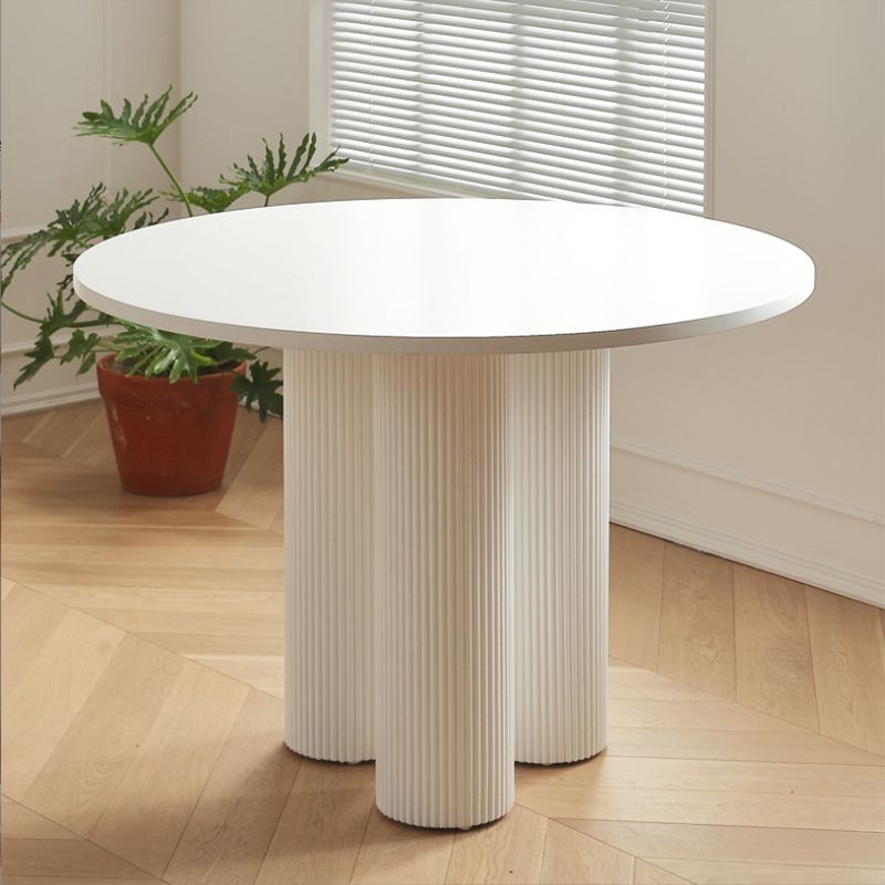 Modern Style Round Rock Slate/wood Table with 3 Legs Base Coffee Table
