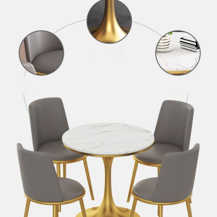 Modern Style Round Table Set 1/2/3/4/5 Pieces Dining Set for Home