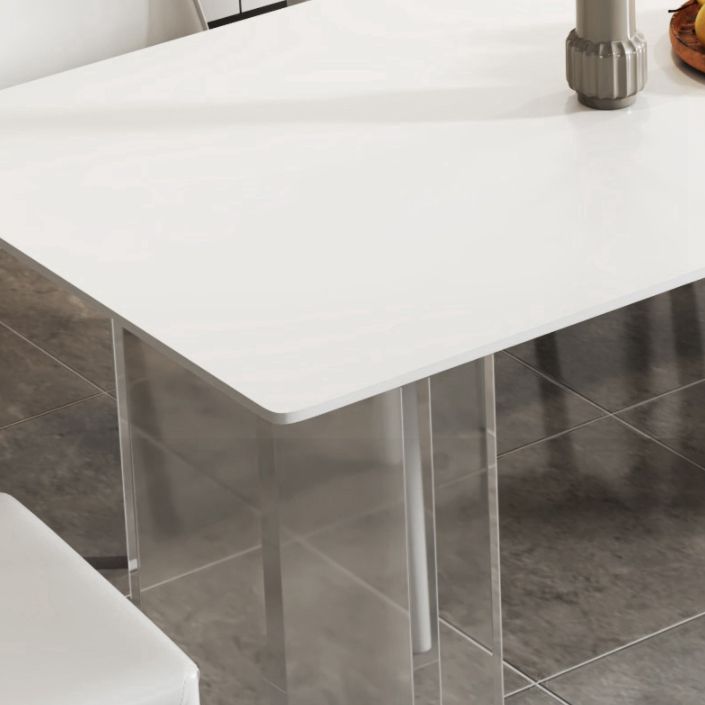 Contemporary Style Rectangle Table Set 1/4/7 Pieces Dining Set for Kitchen