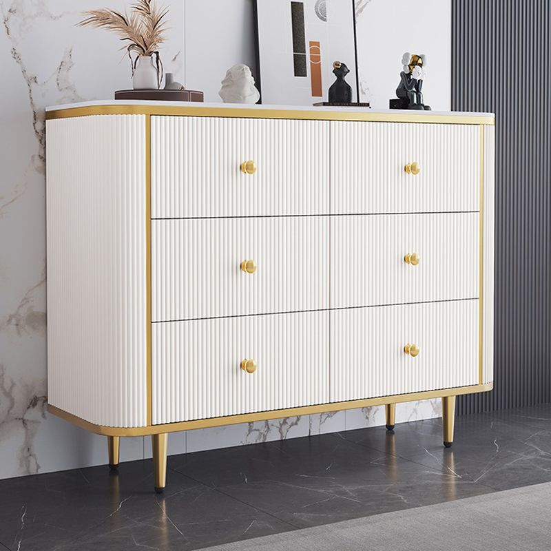 Bedroom Glam Storage Chest Stone 15" Wide Chest with Drawers