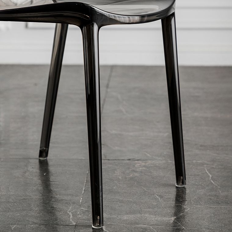 Dining Room Armless Dining Chair Plastic Stacking Side Chair