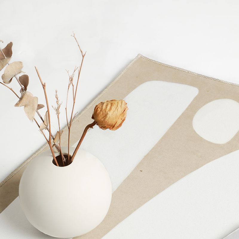 Light Brown Pattern Rug Blending Modern Rug Non-Slip Backing Rug for Drawing Room