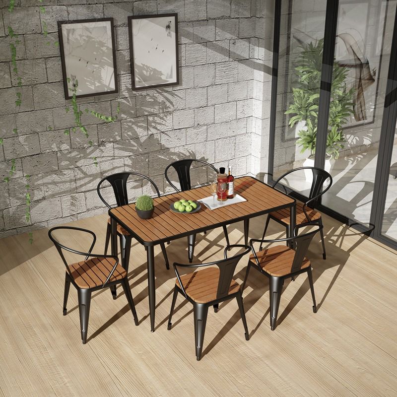 Modern Metal Dining Set 1/4/5/7 Pieces Dining Furniture for Kitchen