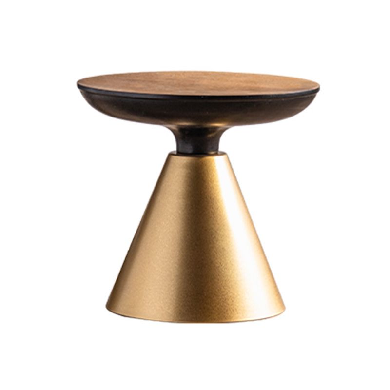 Scandinavian 4 Legs Cocktail Table Round Wooden Coffee Table for Home