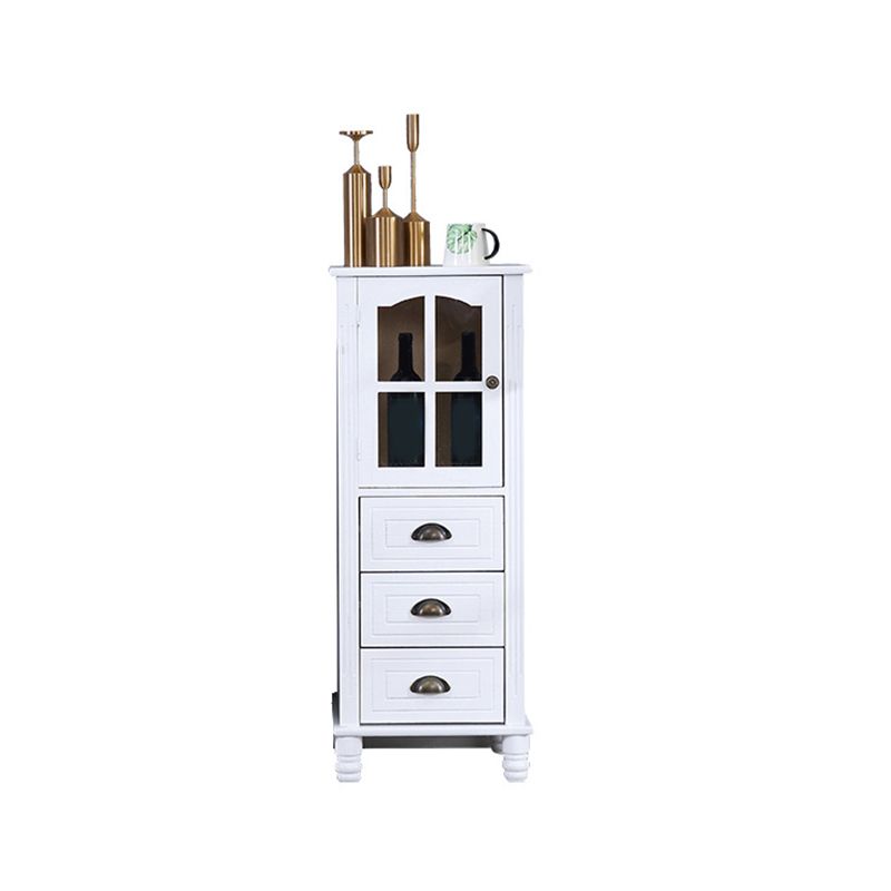 Contemporary 1 - Door 1 Shelves Glass Paned with Drawer Solid Wood Chest