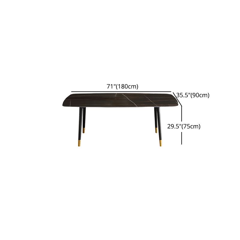 Modern 1/4/5/6/7 Pieces Dining Set Sintered Stone Dining Table with Leather Chairs