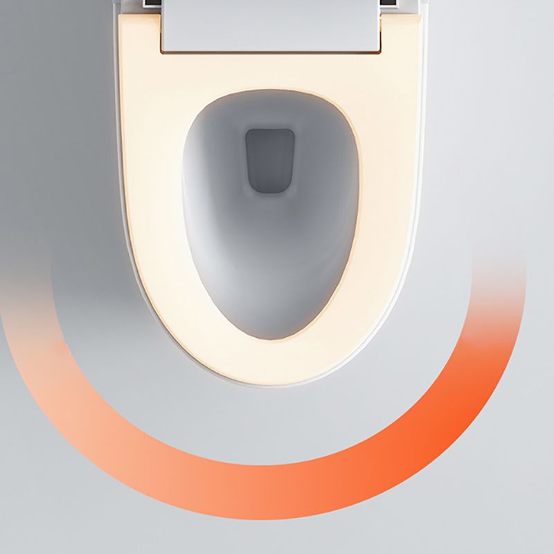 Elongated ABS Siphon Jet Toilet Bowl White One Piece Toilet with Heated Seat