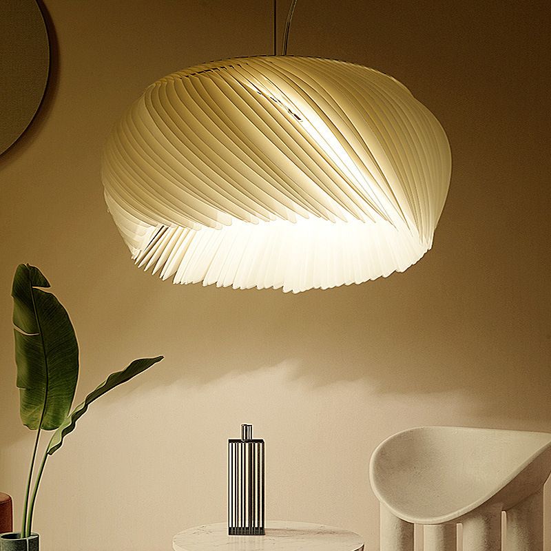 Lampe suspendue en forme de tambour minimaliste acrylique 1 lumière du salon