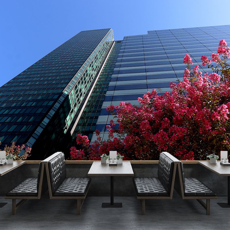 Architecture Photo Moisture Resistant Mural Decal Modern Wall Decor for Meeting Room