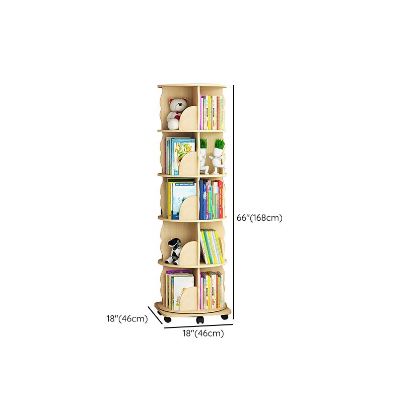 Standard Wooden Bookcase Contemporary Closed Back Bookshelf with Shelves