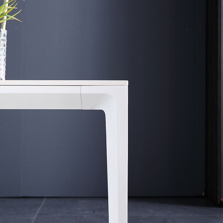 Industrial Style Sintered Stone Dining Table Rectangle Shape Table with 4 Legs Base
