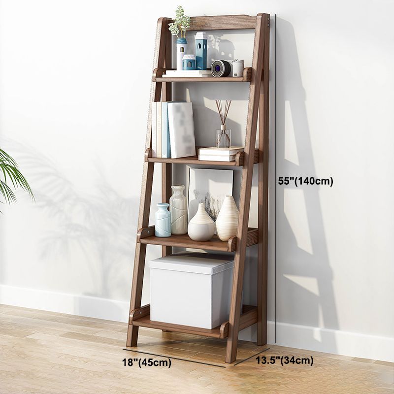 Wood Vertical Bookcase Contemporary Open Back Bookcase for Home Office