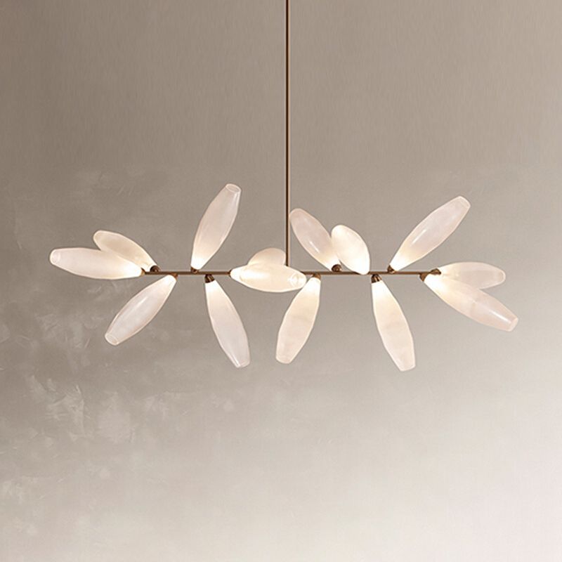 Modern Island Lamp Glass Shade Chandelier Light Fixture for Dining Room Kitchen