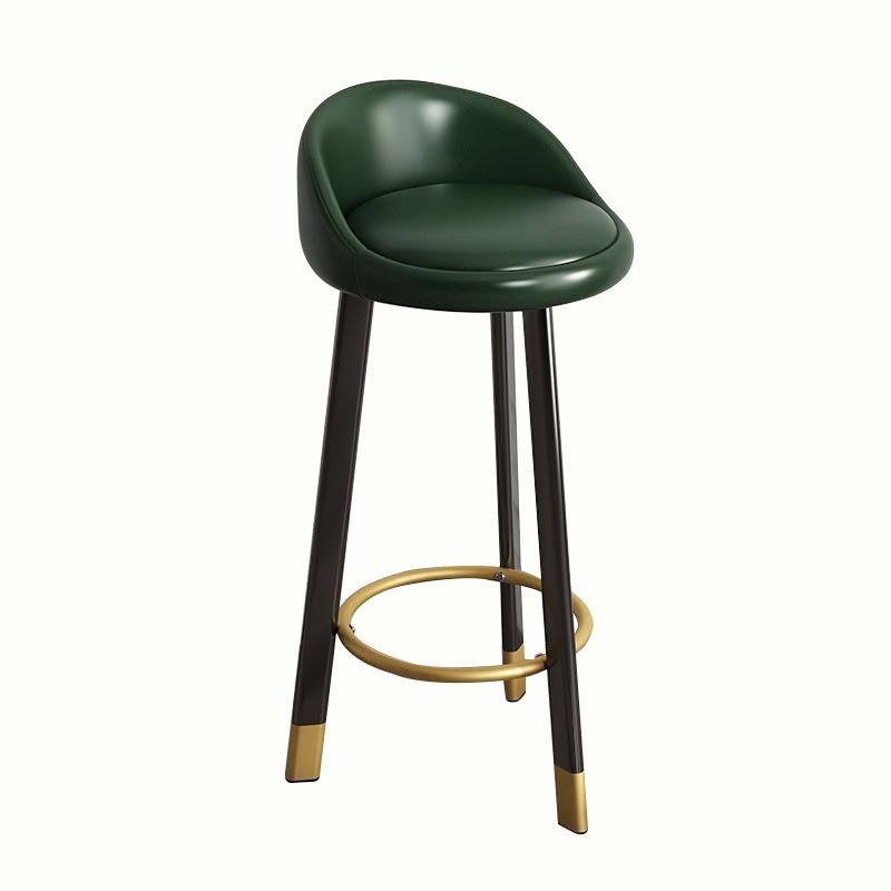 Modern Home Low Back Barstool Matte Finish Upholstered Stools