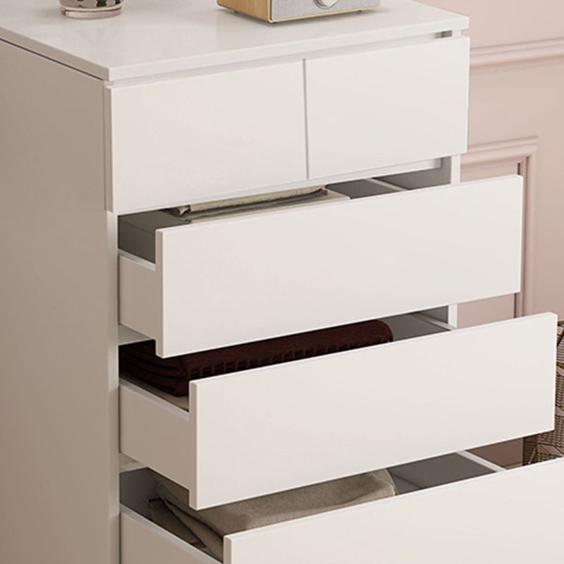 Contemporary Manufactured Wood Accent Chest Rectangle White Accent Chest with Drawer