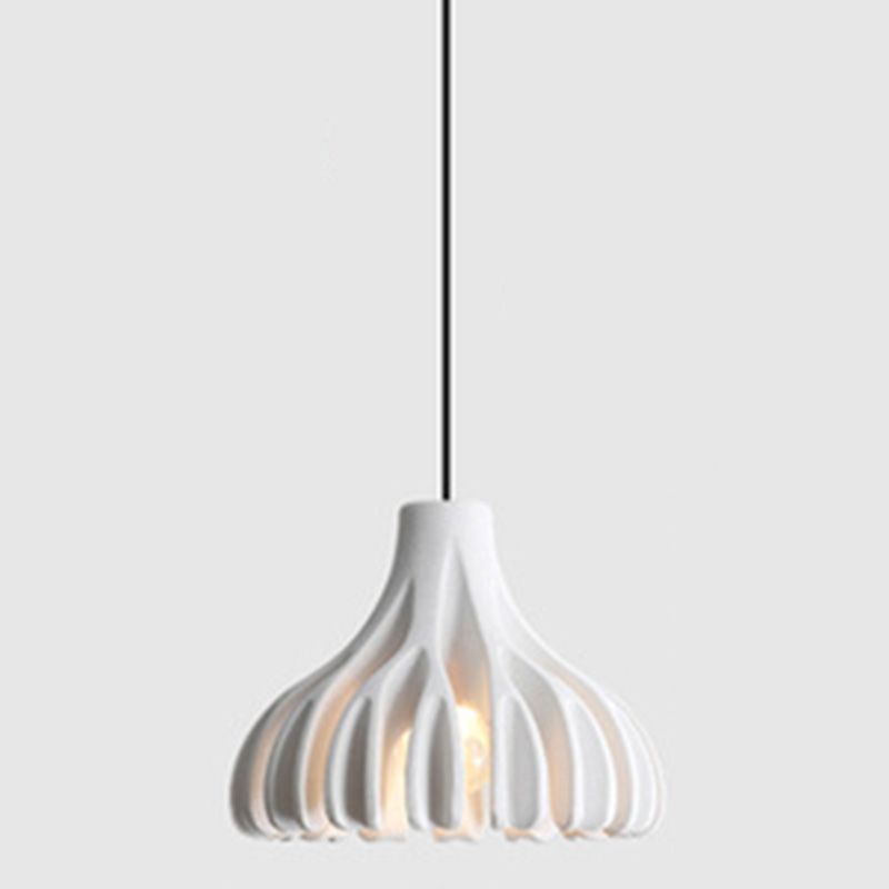 1-Licht-Korallenlinie Schatten Anhängerlampe Nordic Modern Style Harzhänge für Esszimmer