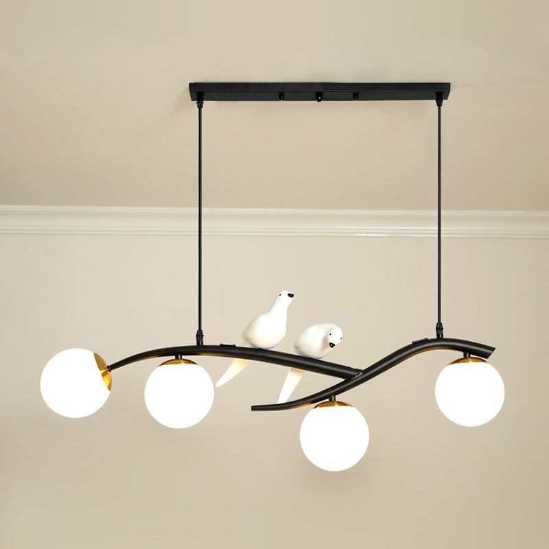 Spherical Large Kitchen Pendant Lights Glass Modern Simplicity Island Chandelier Lights for Restaurant