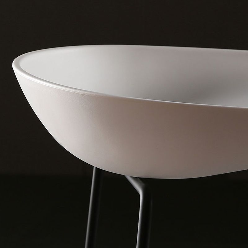 Armless Plastic Counter Height Bar Stool Indoor Modern Stool for Living Room