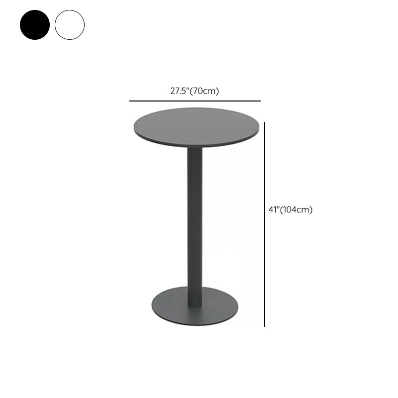 Industrial Style 1/3 Pieces Round Bar Table Set Metal Bar Height Set for Outdoor