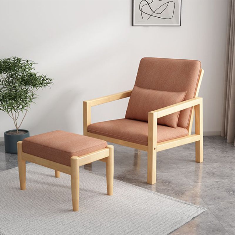 Linen Arm Chair 28.34" Wide Solid Wood Frame Chair for Bedroom