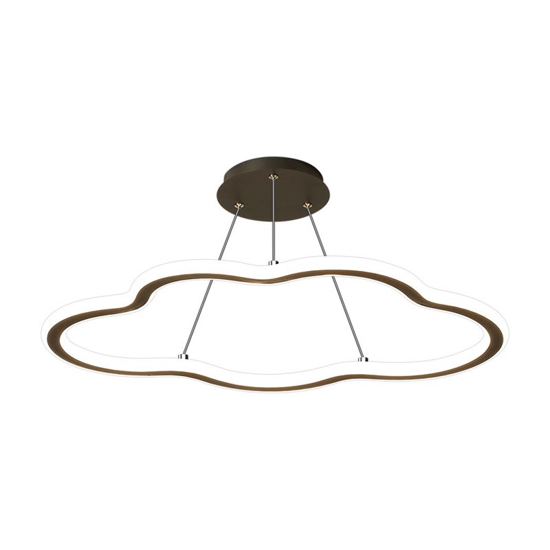 Nordischer Wolkenkronleuchter Metall Eins Licht LED Kronleuchter Anhänger für Wohnzimmer